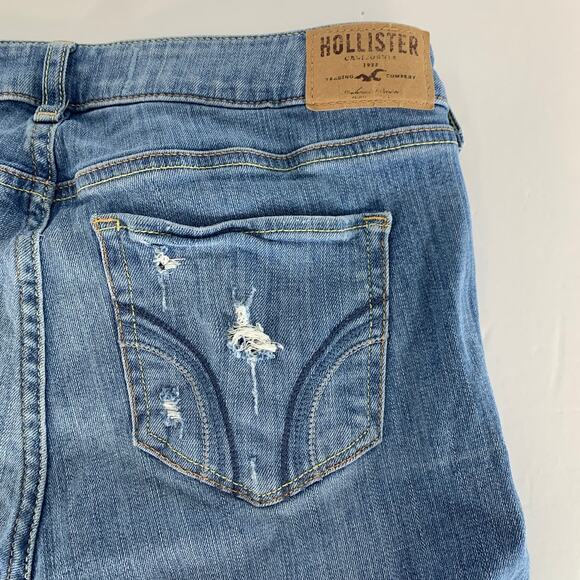 Hollister Low Rise Skinny Womens Jeans Size 7R Distressed - Picture 11 of 15